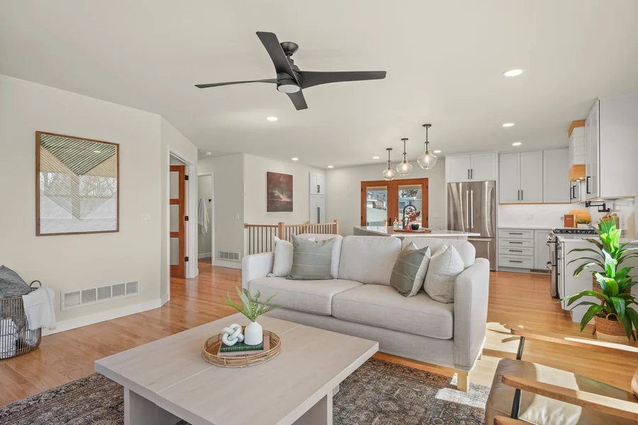 the main living area after renovation