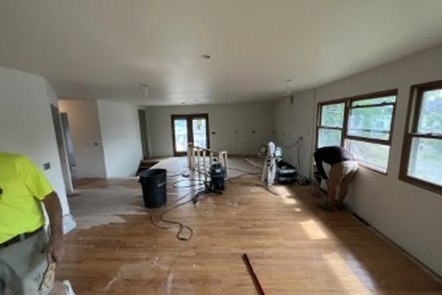 the main living area before renovation