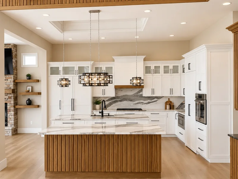 Custom Kitchen with Wood Accents