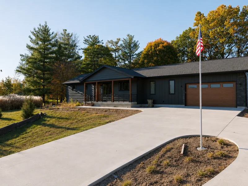 Modern Custom Home Build with Warm Wood Accents
