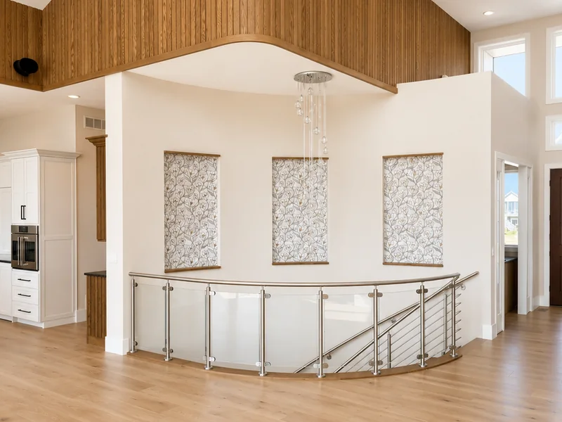Custom Staircase with Architectural Wood Detail